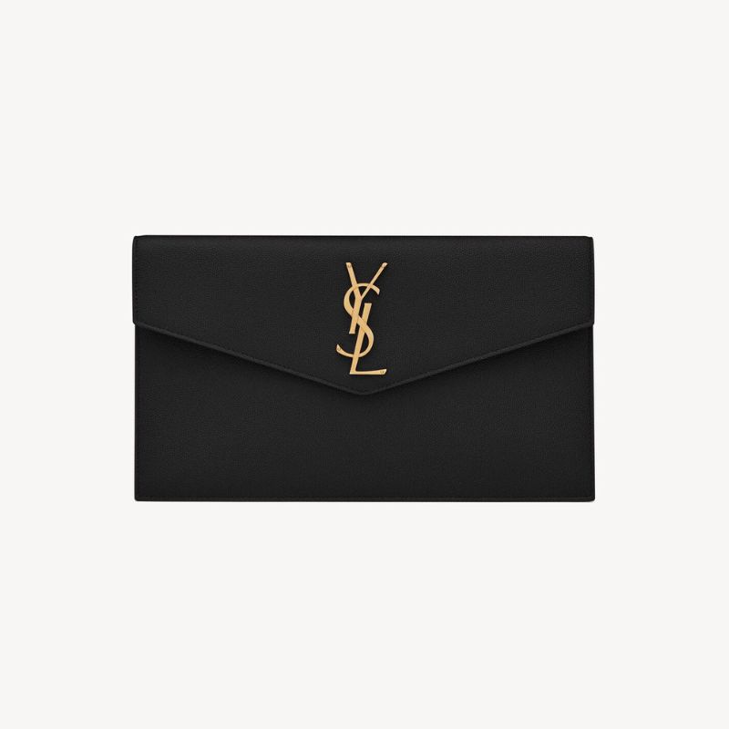 Pochette Yves Saint Laurent Uptown In Pelle Goffrata Grain de Poudre YSL008