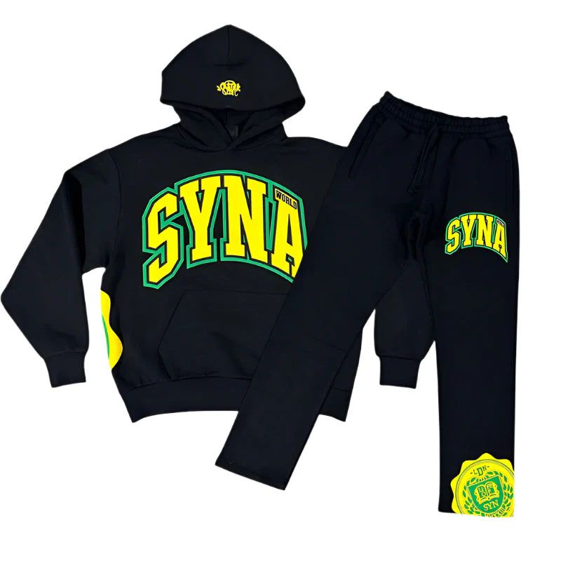 Set Syna World College Logo Black/Yellow SW004