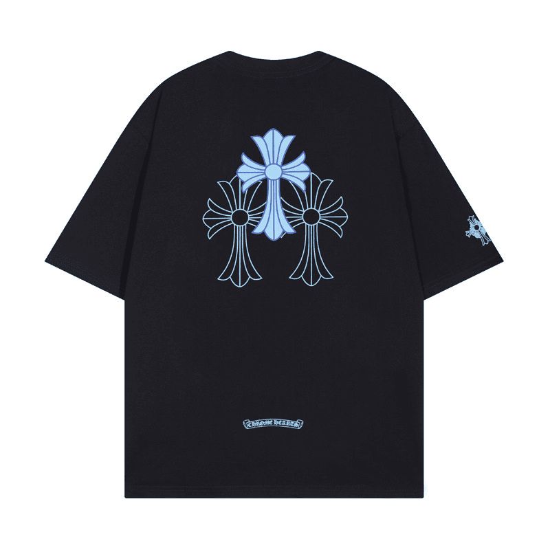 T-Shirt Chrome Hearts Triple Cross Logo Black CH131