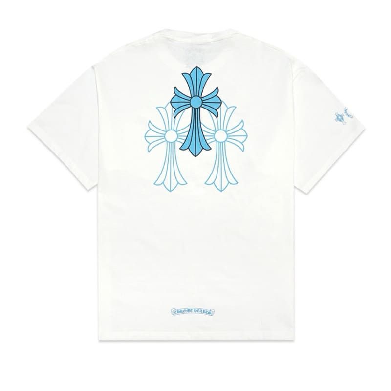 T-Shirt Chrome Hearts Triple Cross Logo White CH132