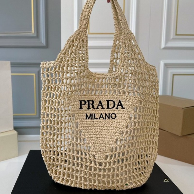 Prada Raffia Tote Bag PD078