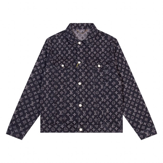 Jacket Louis Vuitton Black Monogram Denim