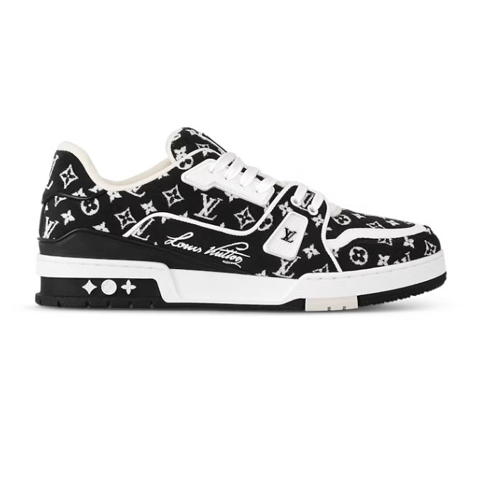 Louis Vuitton Trainer Monogram Black & White Sneakers