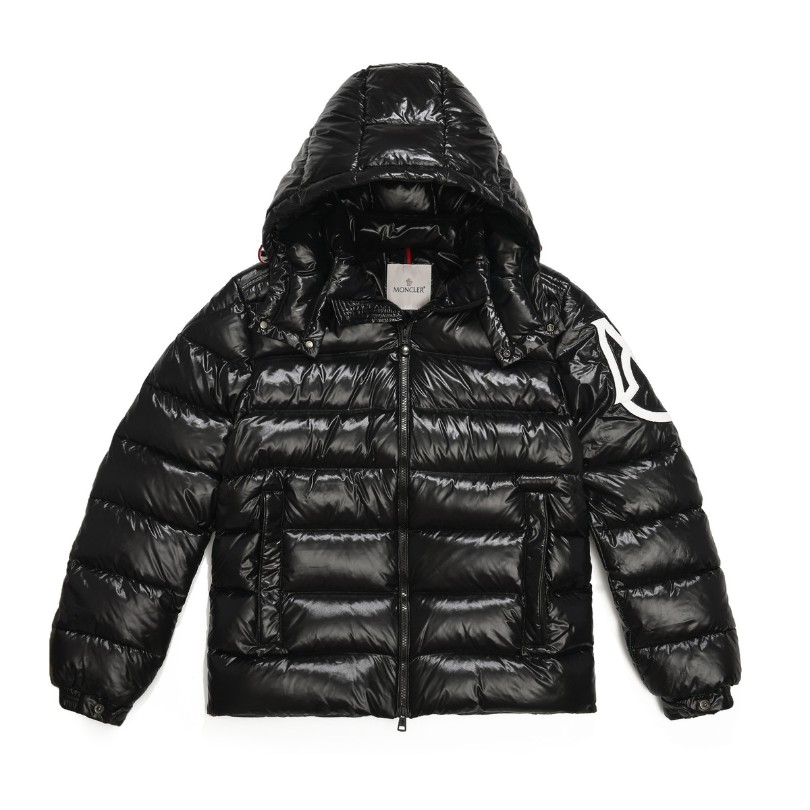 Jacket Puffer Moncler Black with Hood MCL009