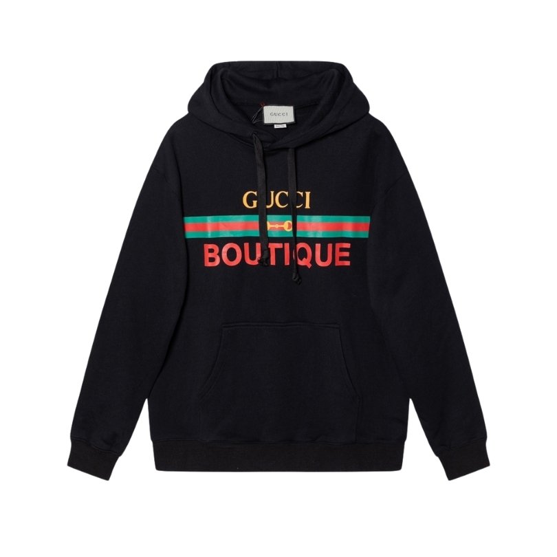 Hoodie Gucci Boutique Logo Black GC006
