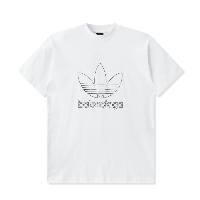T-shirt Balenciaga x Adidas Trefoil Logo White BL004