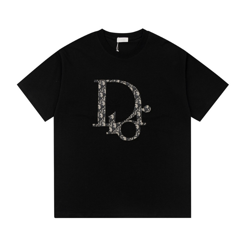 T-shirt Dior Black Monogram Logo DO063