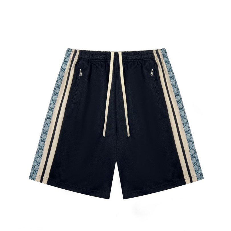 Shorts Gucci GG Stripe Trim Black GC093