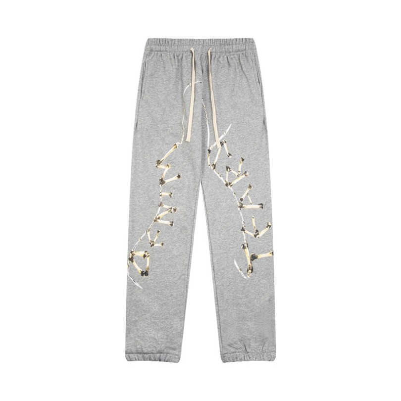 Pants Denim Tears Wishbone Skeleton Print Grey