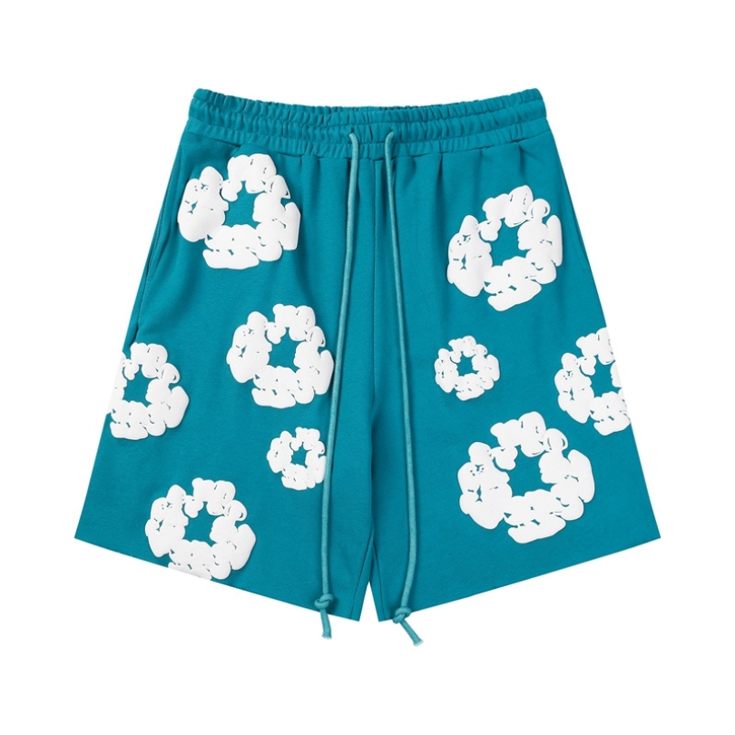 Shorts Denim Tears White Clouds Teal Green
