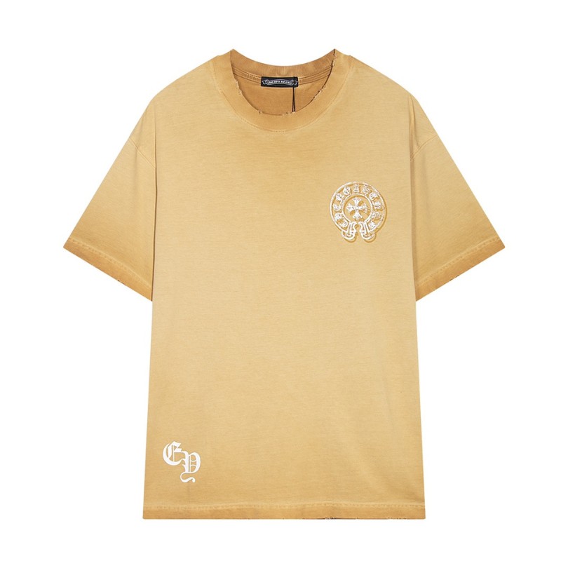T-shirt Chrome Hearts Gold Horseshoe Logo CH034