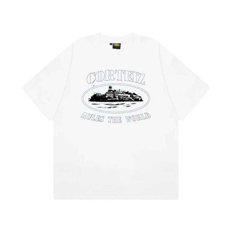 T-shirt Corteiz Rules The World White