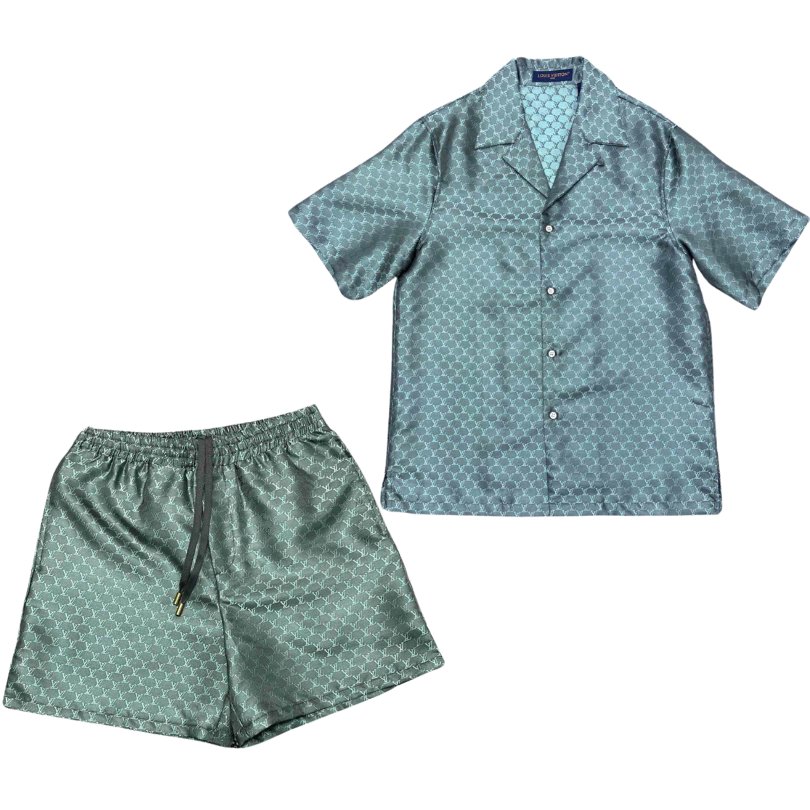 Set Louis Vuitton LV Monogram Shirt & Shorts LV079