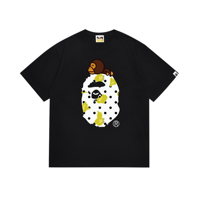 T-shirt BAPE Baby Milo Banana Ape Head Black BP051