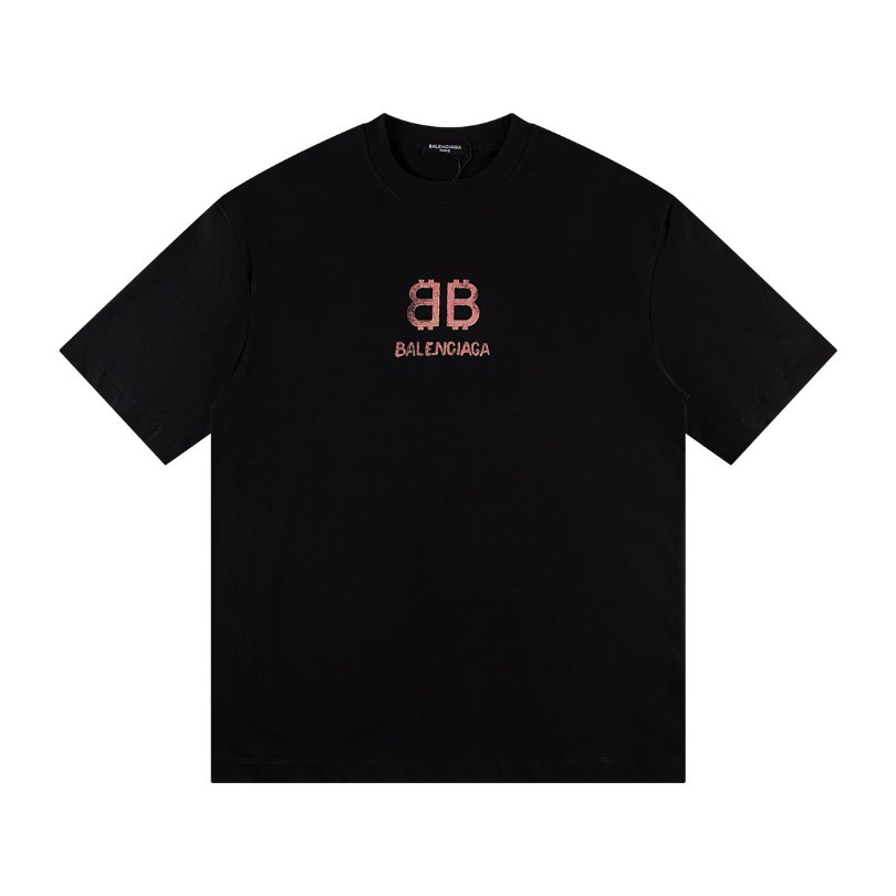 T-shirt Balenciaga BB Gothic Print Black BL036