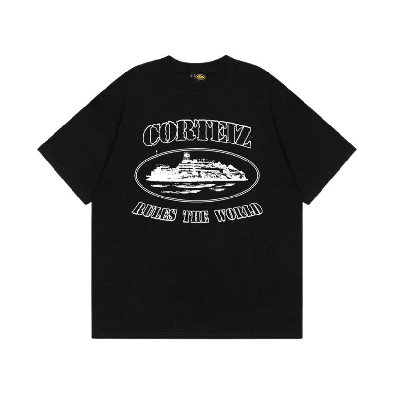 T-shirt Corteiz Rules The World Black