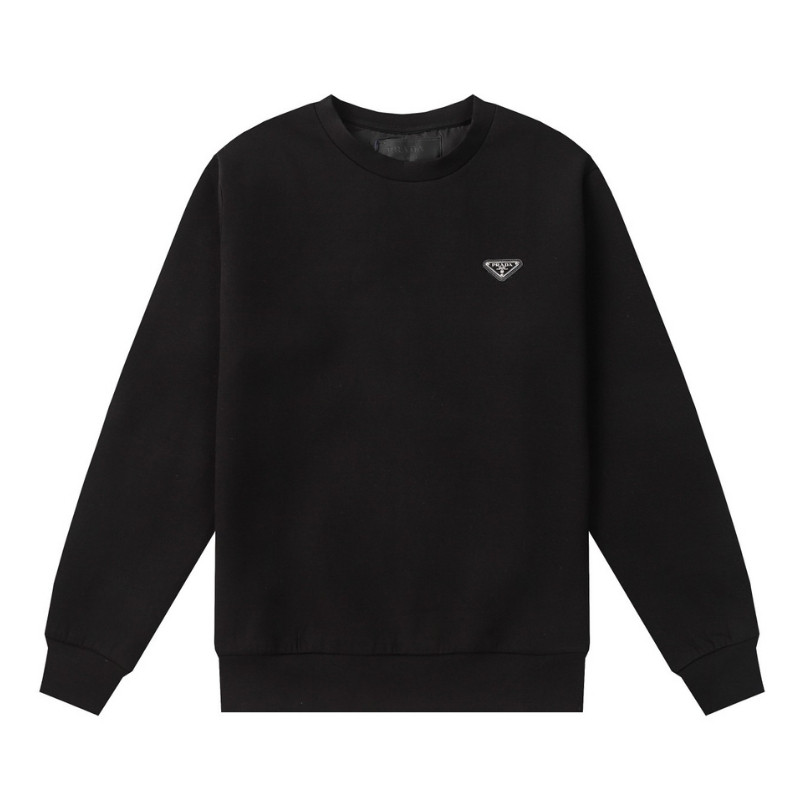 Sweatshirt Prada Black Logo Crewneck PD045