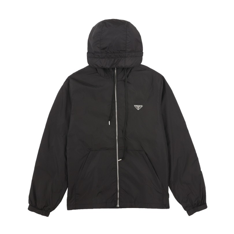 Hooded Prada Wind Breaker Black PD047