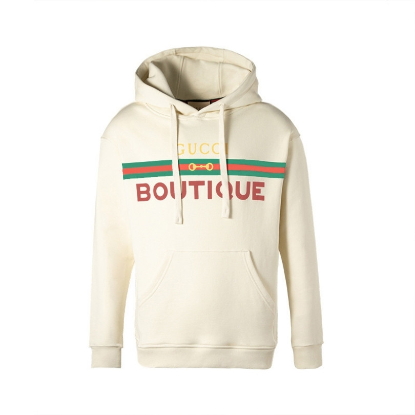 Hoodie Gucci Boutique Logo White GC077