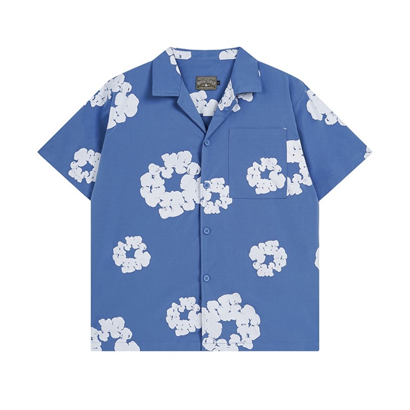 Shirt Denim Tears Circle Clouds Blue