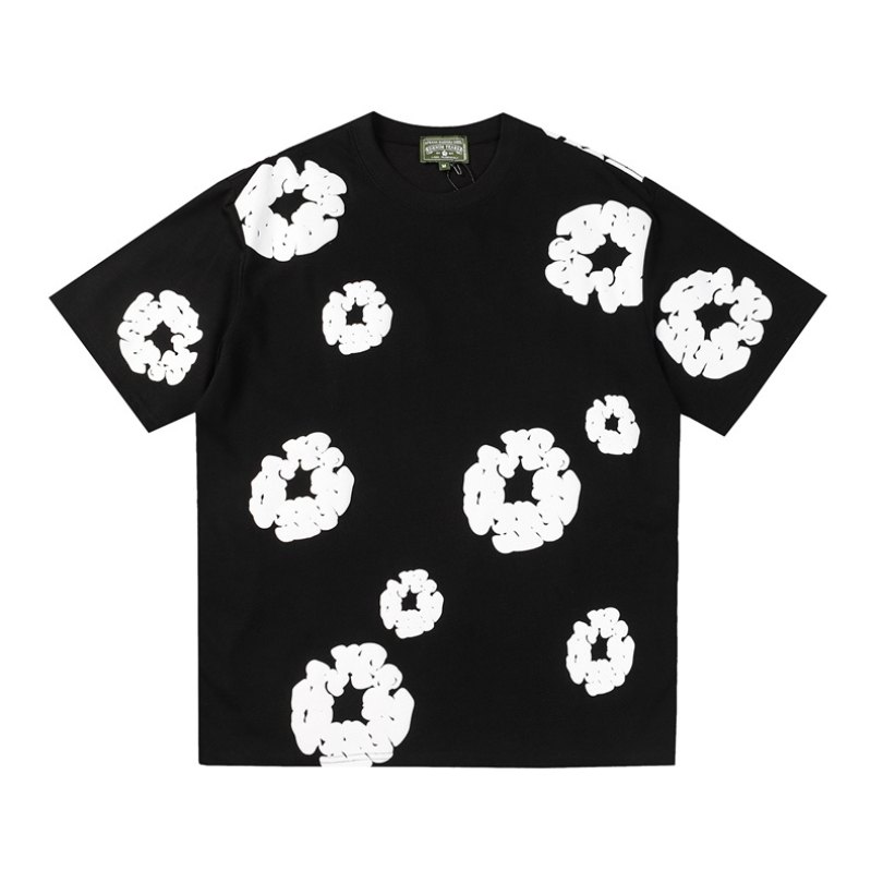 T-shirt Denim Tears White Clouds Black