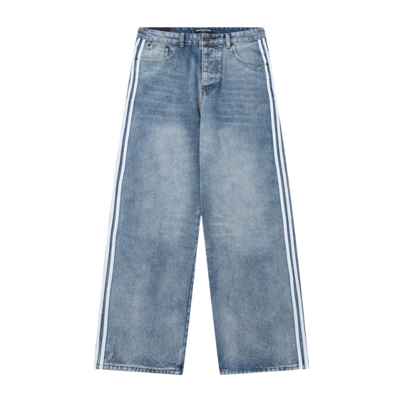 Jeans Balenciaga Striped Blue Denim BL031