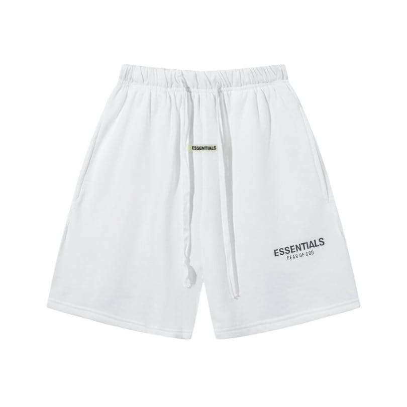 Shorts Essentials White with Logo Print EST002
