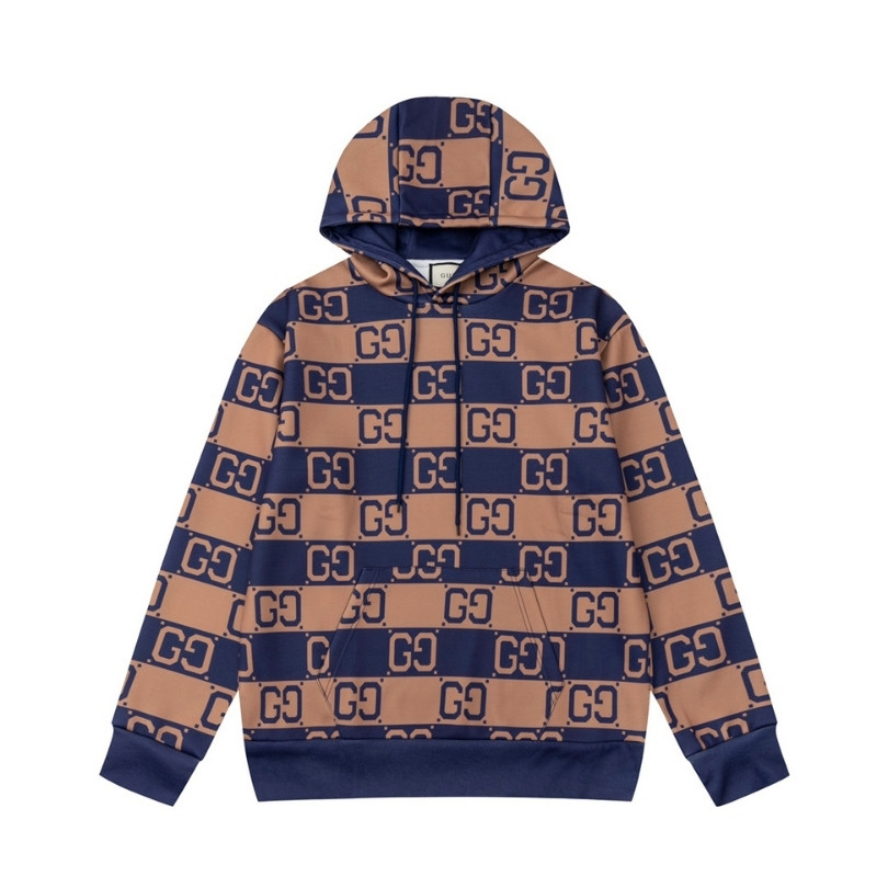 Hoodie Gucci Monogram Brown Blue GC080