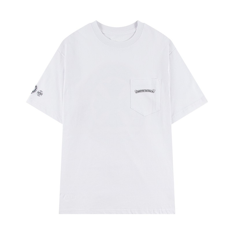T-shirt Chrome Hearts Hollywood White Logo Print CH039