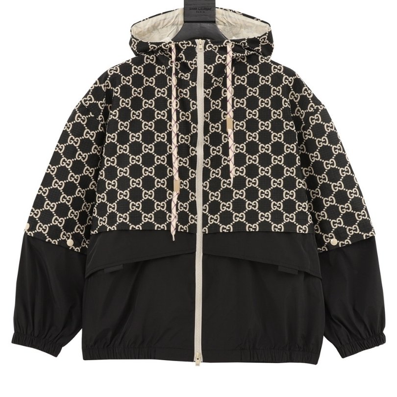 Jacket Gucci Monogram Hooded Black GC018