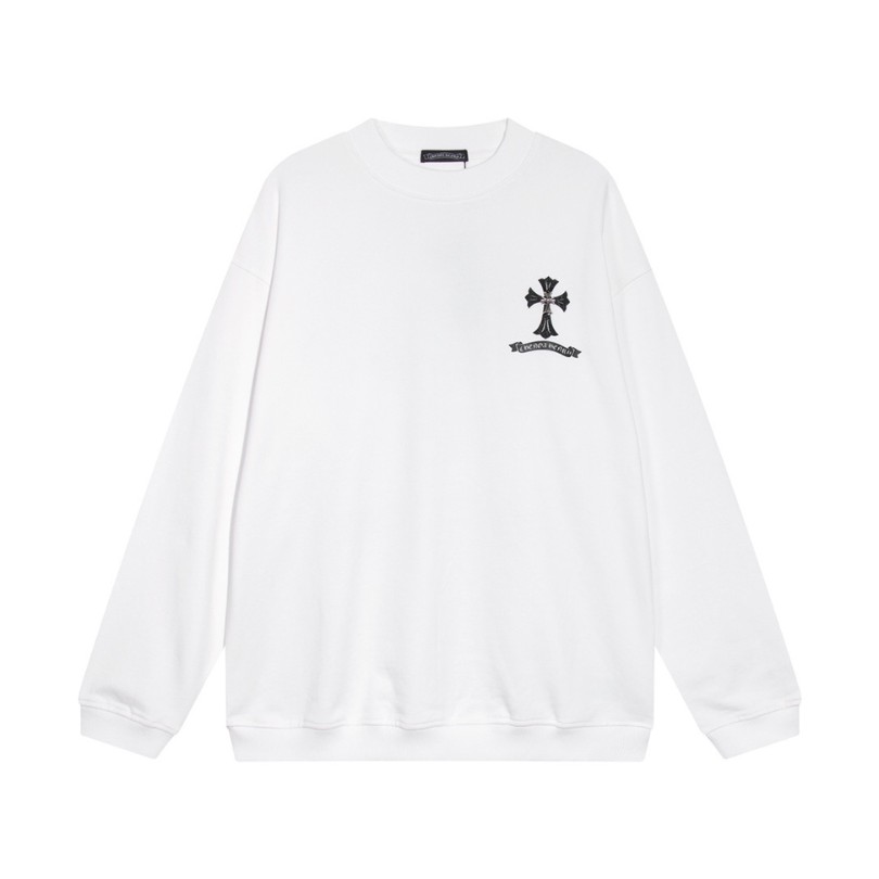Sweatshirt Chrome Hearts Cross Print White CH050