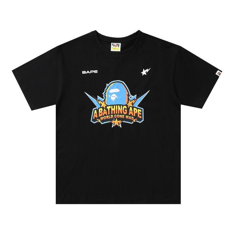 T-shirt BAPE World Gone Mad Black BP014