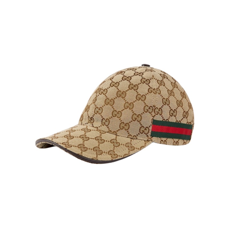 Cap Gucci canvas baseball hat with Web Beige GC060
