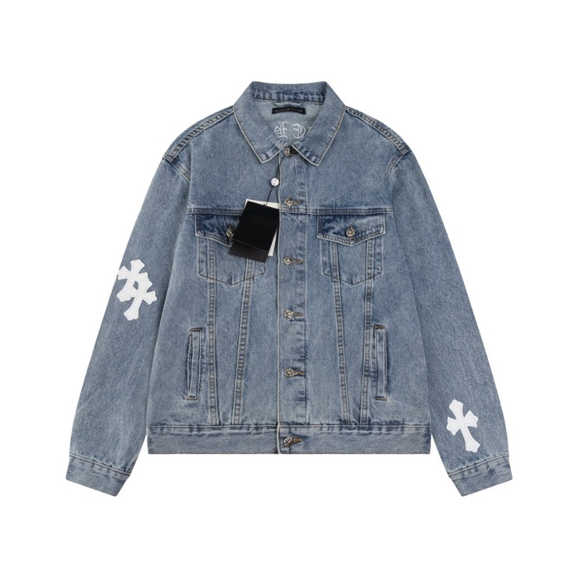 Denim Jacket Chrome Hearts Cross Design CH068