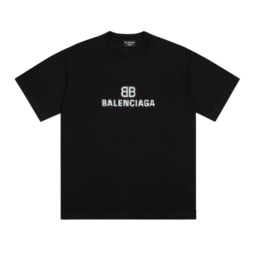 T-shirt Balenciaga BB Pixel Logo Black BL068