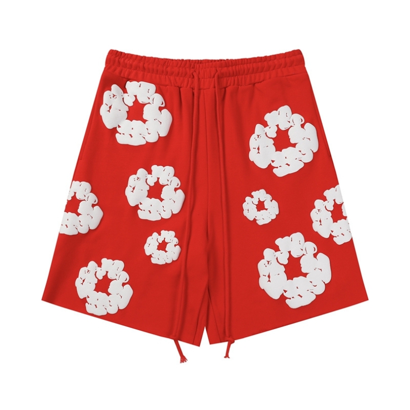 Shorts Denim Tears White Clouds Red