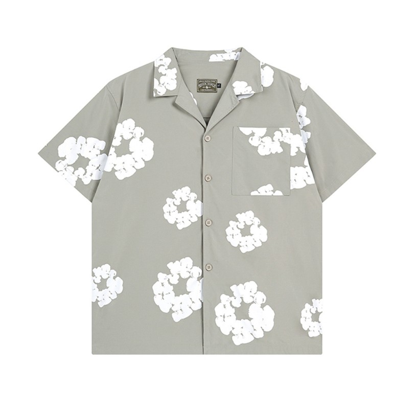 Shirt Denim Tears Circle Clouds Grey